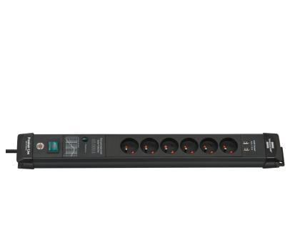 Listwa zasilająca BRENNENSTUHL Premium-Line - 6 gniazd, 2x USB, 3m czarna 60.000A 1951164603